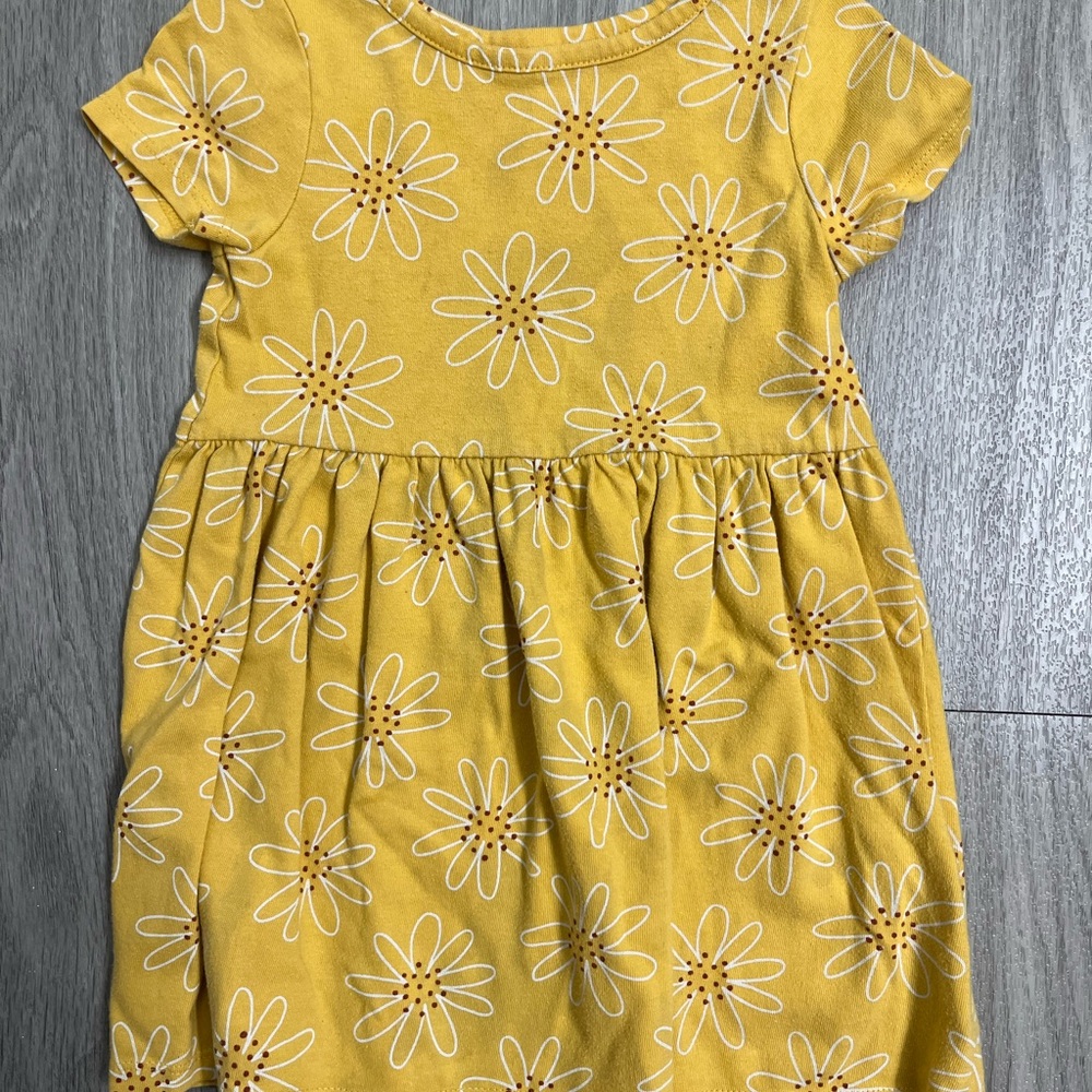 Cat & Jack Yellow Puff Sleeve Sundress